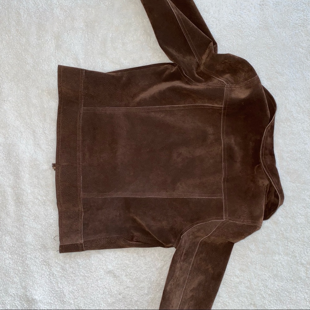 Y2K Brown Suede Jacket - Picture 7 of 9